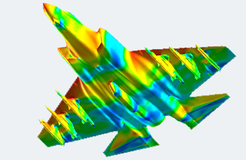 Computational Fluid Dynamic image of F-22 Raptor Computational Fluid Dynamic image of F-22 Raptor