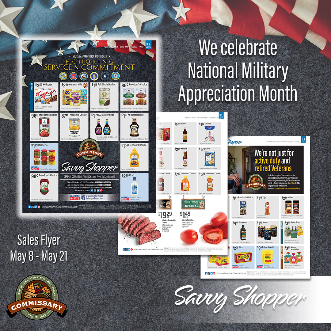Commissary Savvy Shopper sales flyer