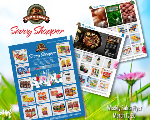 Fit for Spring Commissary Sales Flyer March 13-26