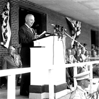 President Truman speaking at dedication